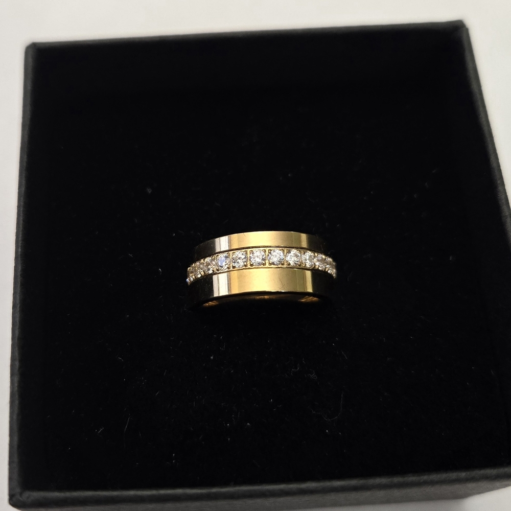 14kt Gold Plated Set Of 3 Eternity Bands